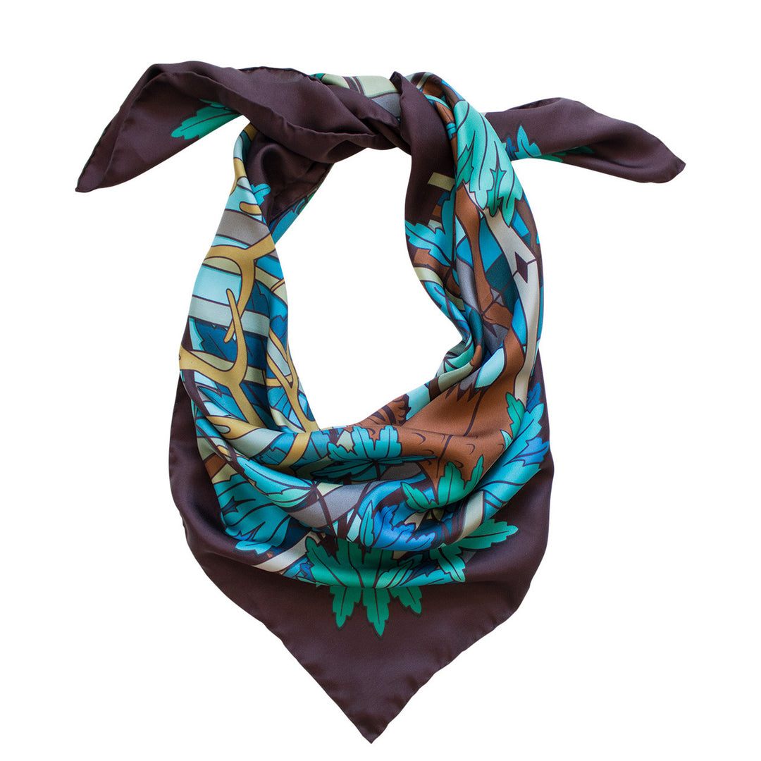 Stags – Day, Large Silk Scarf