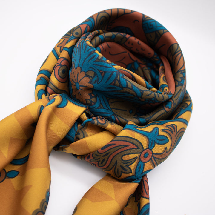 Discobolos Persepolis, Paisley Gods Silk Scarf