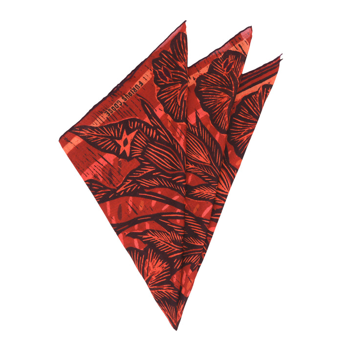 Wild Flower – Ruby, Silk-Wool Neckerchief