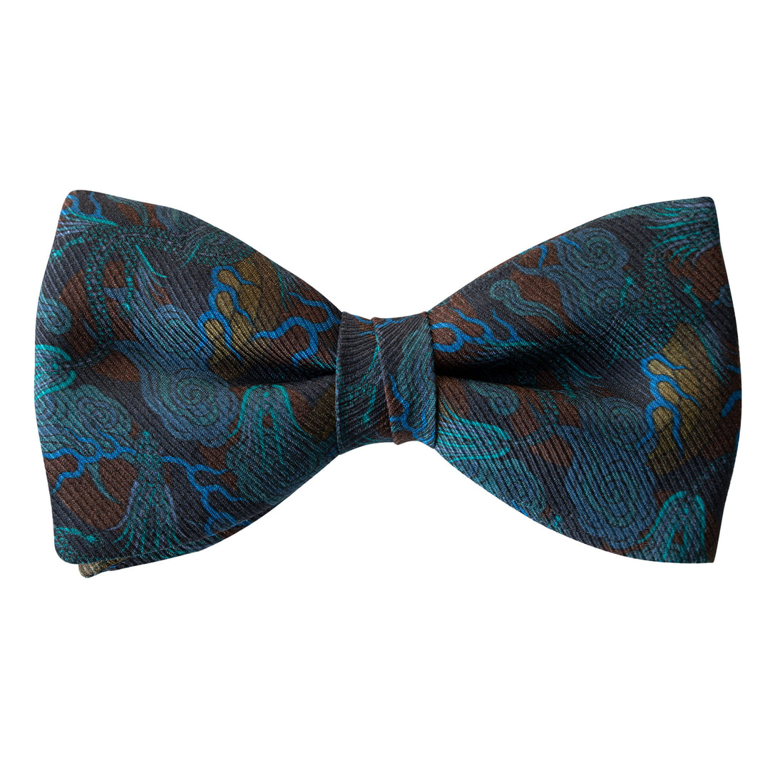 Black Tie, Gold, Blue, Chocolate, Bow Tie, Luxury Dickie Bow, Dragons, Chinoiserie, Made in UK