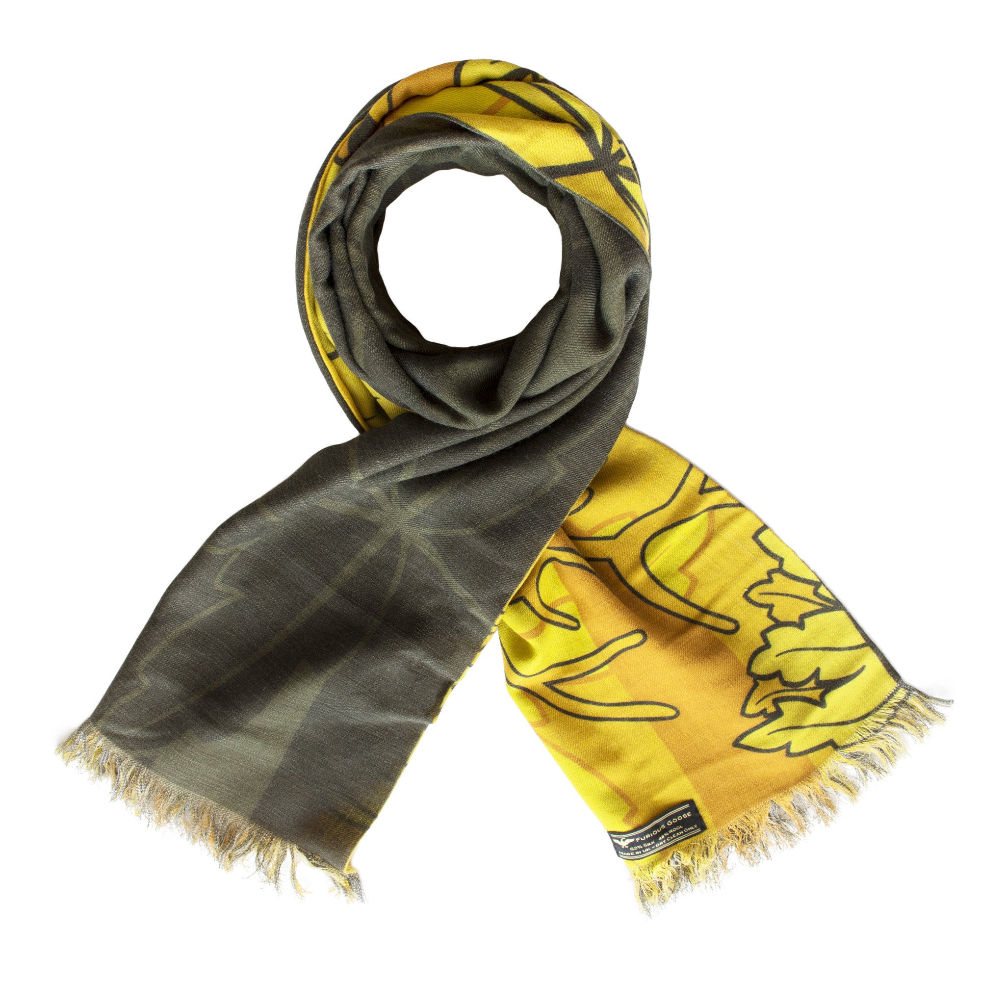 Black and yellow best sale scarf