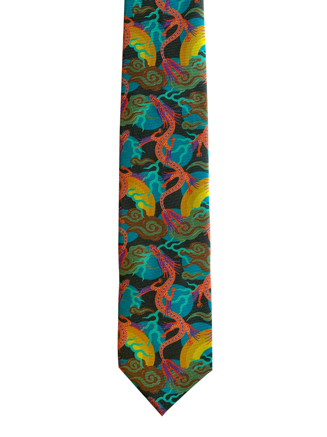 bold ties, luxury silk neckties, made in England, Dragons, Chinoiserie, Luxury Accessories, Gift Ideas for Him, Luxury Gifts