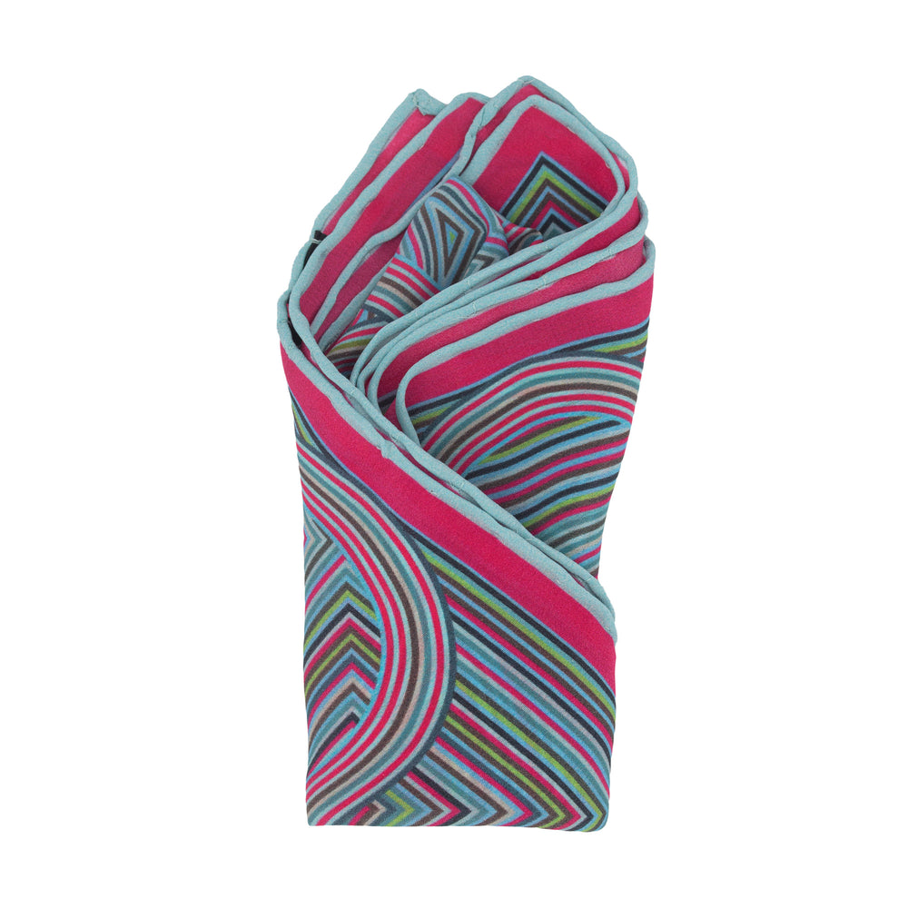 Pink Pocket Square, Silk Handkerchief, Luxury Silk Pochette, Mens Accessories, Stripes, Contemporary, Bold, London