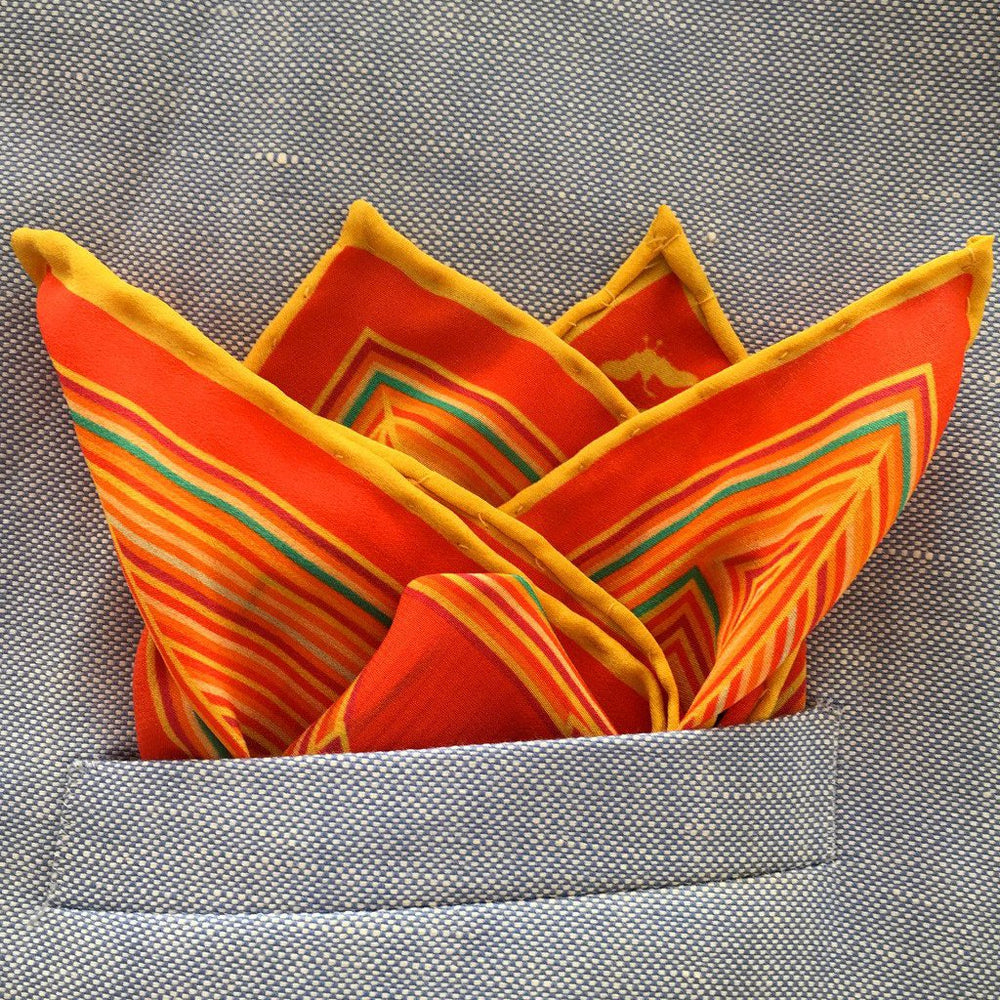 Pocket Square Brighton, Colourful, Contemporary Pocket Squares UK, Made in UK, Hand finished, High Quality