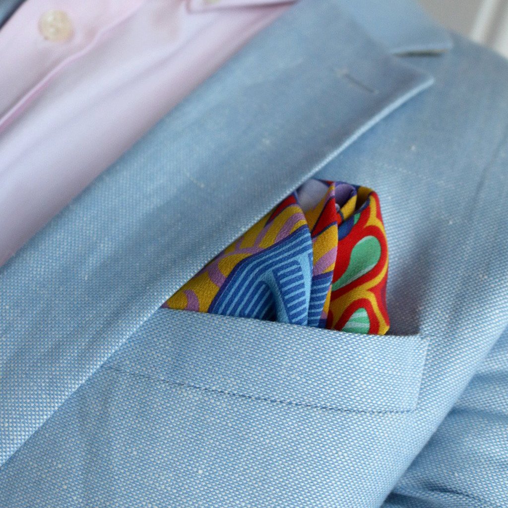 Pocket Square Brighton, Colourful, Contemporary Pocket Squares UK, Made in UK, Hand finished, High Quality