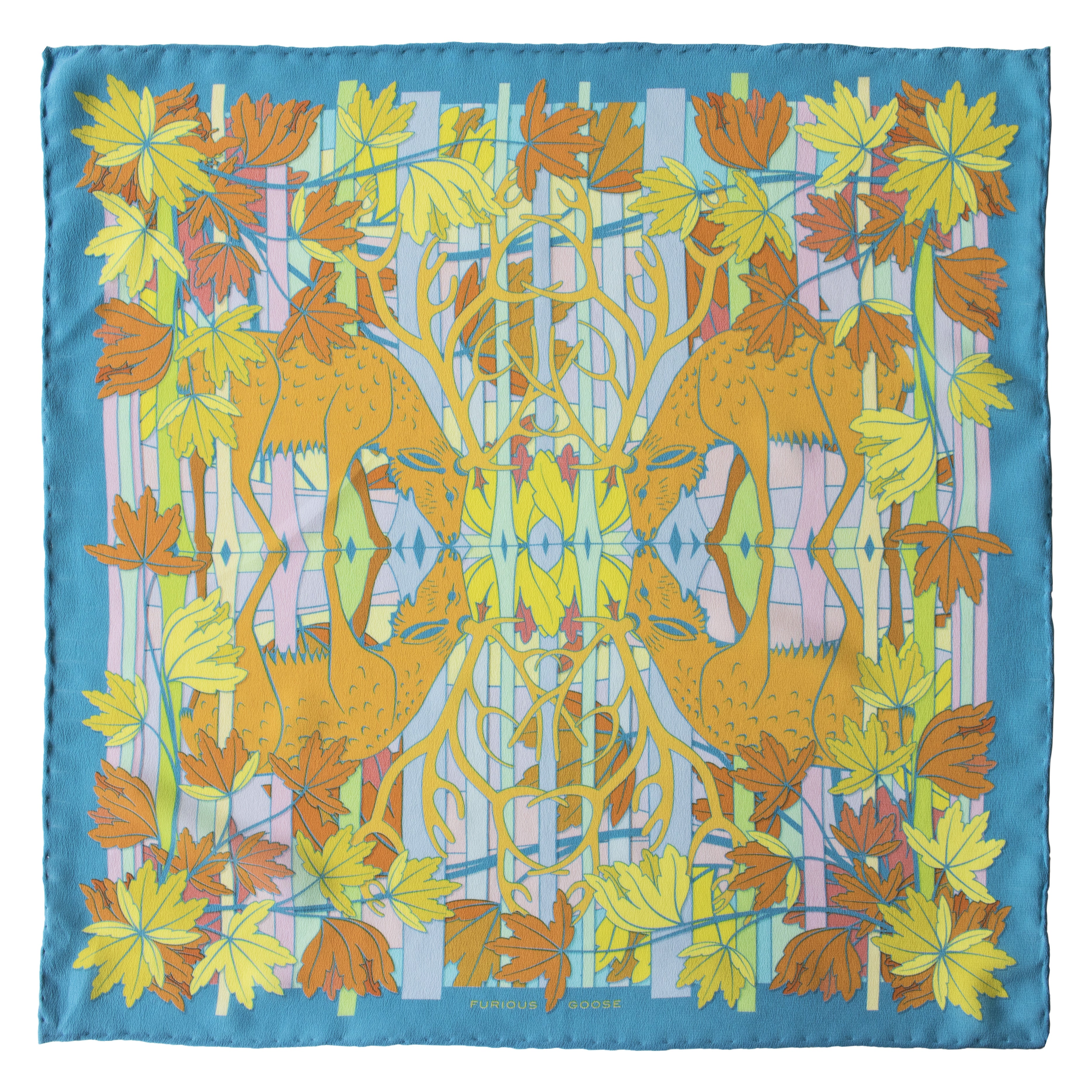 Stags Sunrise Large Silk Scarf Bright Ladies Scarves Hermes