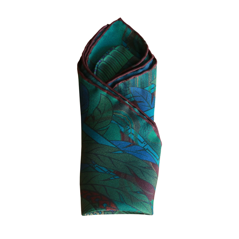 Pocket square, 100% silk, unisex wear, sustainable modern fashion