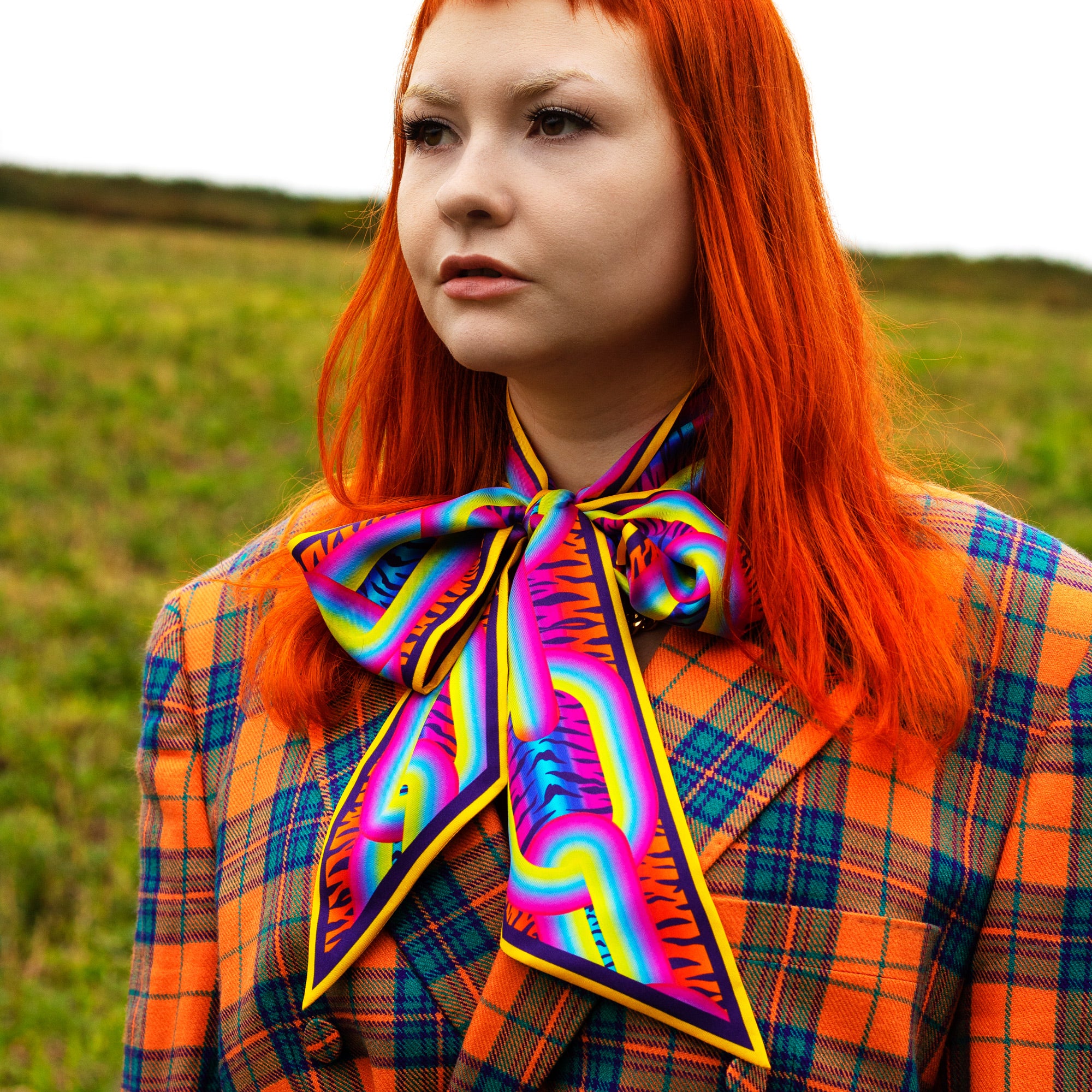 Break the Chains Rainbow Silk Ribbon Scarf