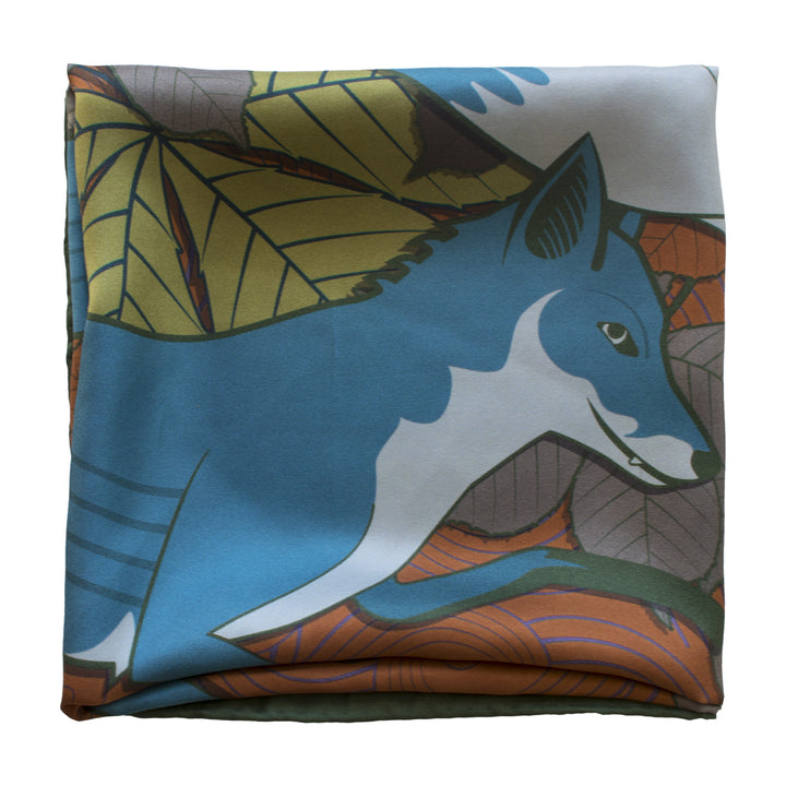 Foxes, Day – Luxury Scarves Brighton, Silk Scarf, Foulard, Made in UK, Designer Scarves, Gifts for her, Wedding