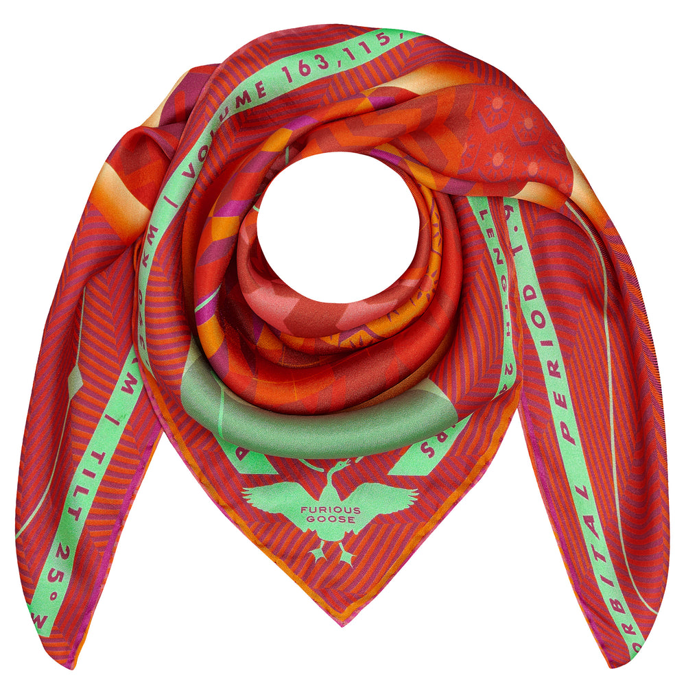 Luxury Merino Wool Scarf UK, Mars, Planet Mars, Gift Ideas Aries, Luxury Gift UK, London, Miami, Science Gifts