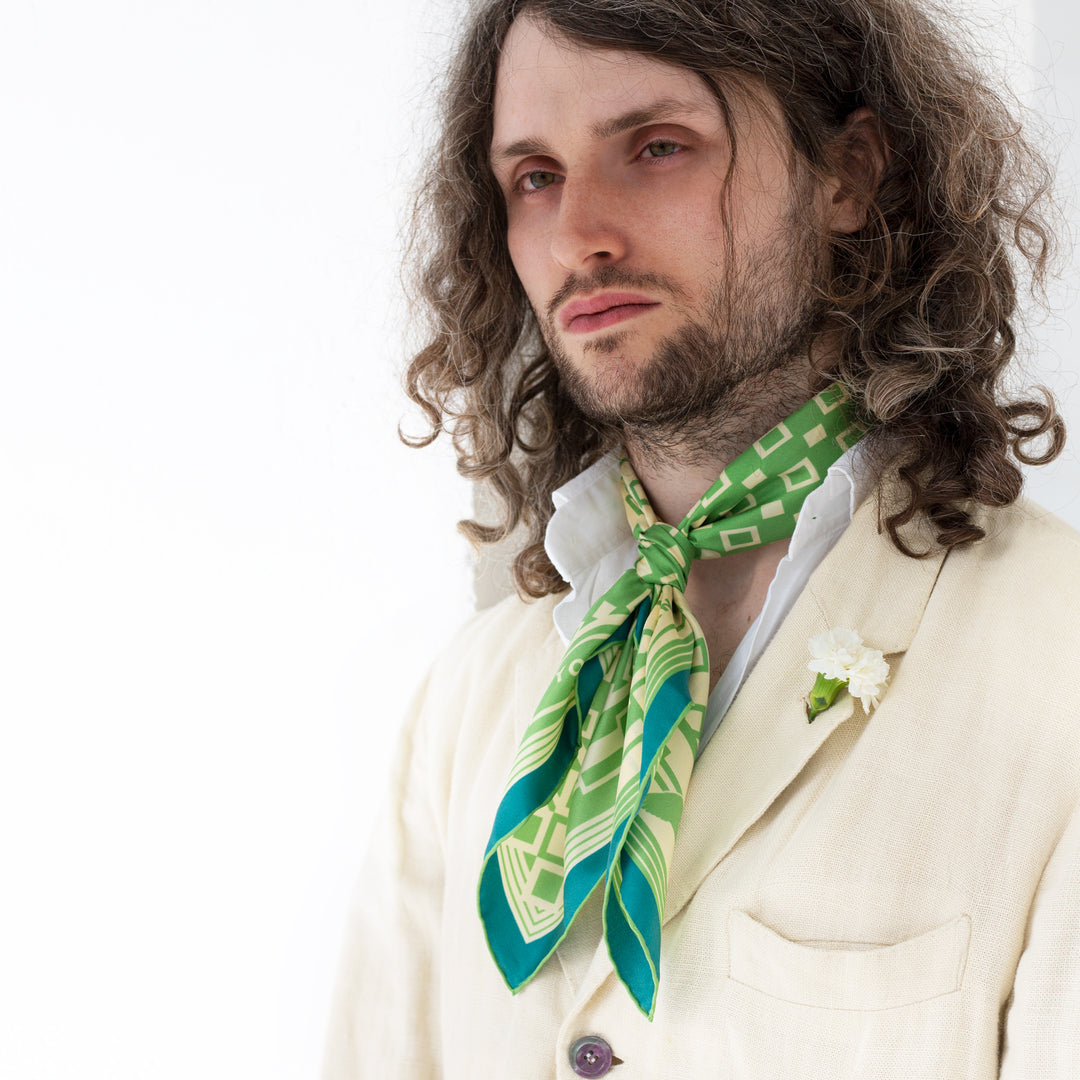 Oscar Wilde Neckerchief, Silk Scarves, Luxury 100% Silk Scarf, Made in UK, London, England