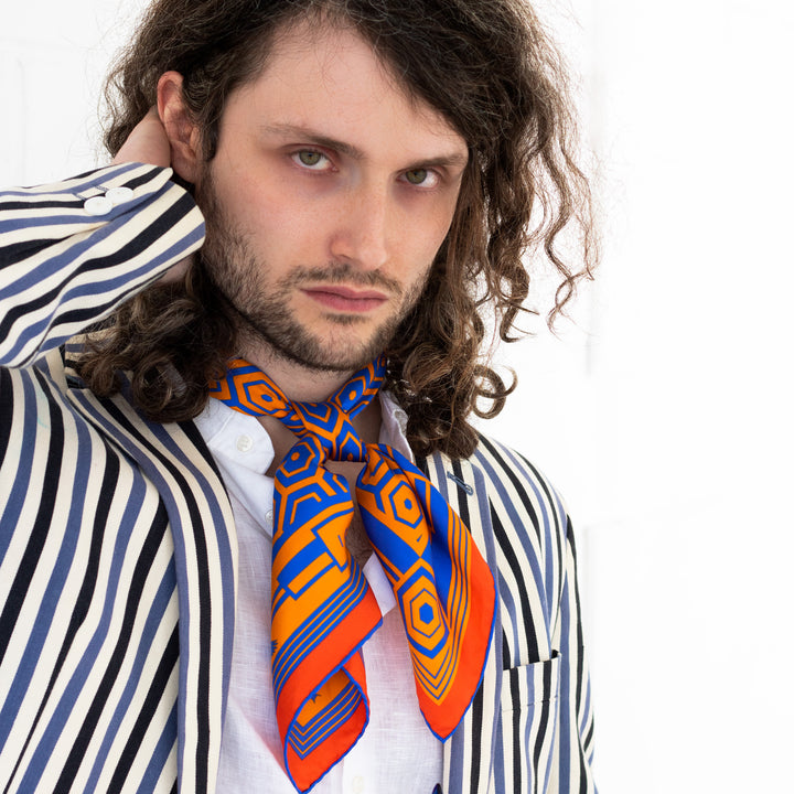 Oscar Wilde Neckerchief, Silk Scarves, Luxury Foulard, Made in England, Dapper Scarf, London UK