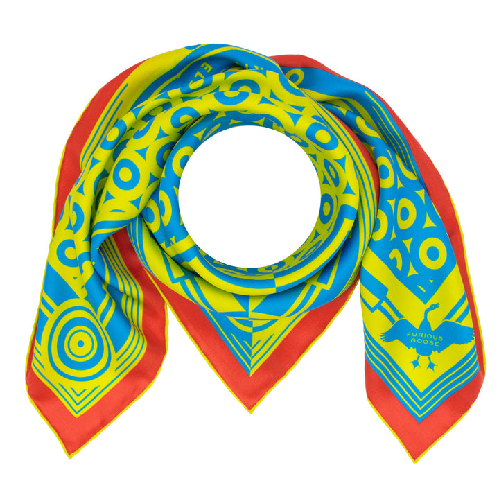 Oscar Wilde Quote Scarf, Pure Silk Neckerchief, Luxury Foulard, British Brand, London UK