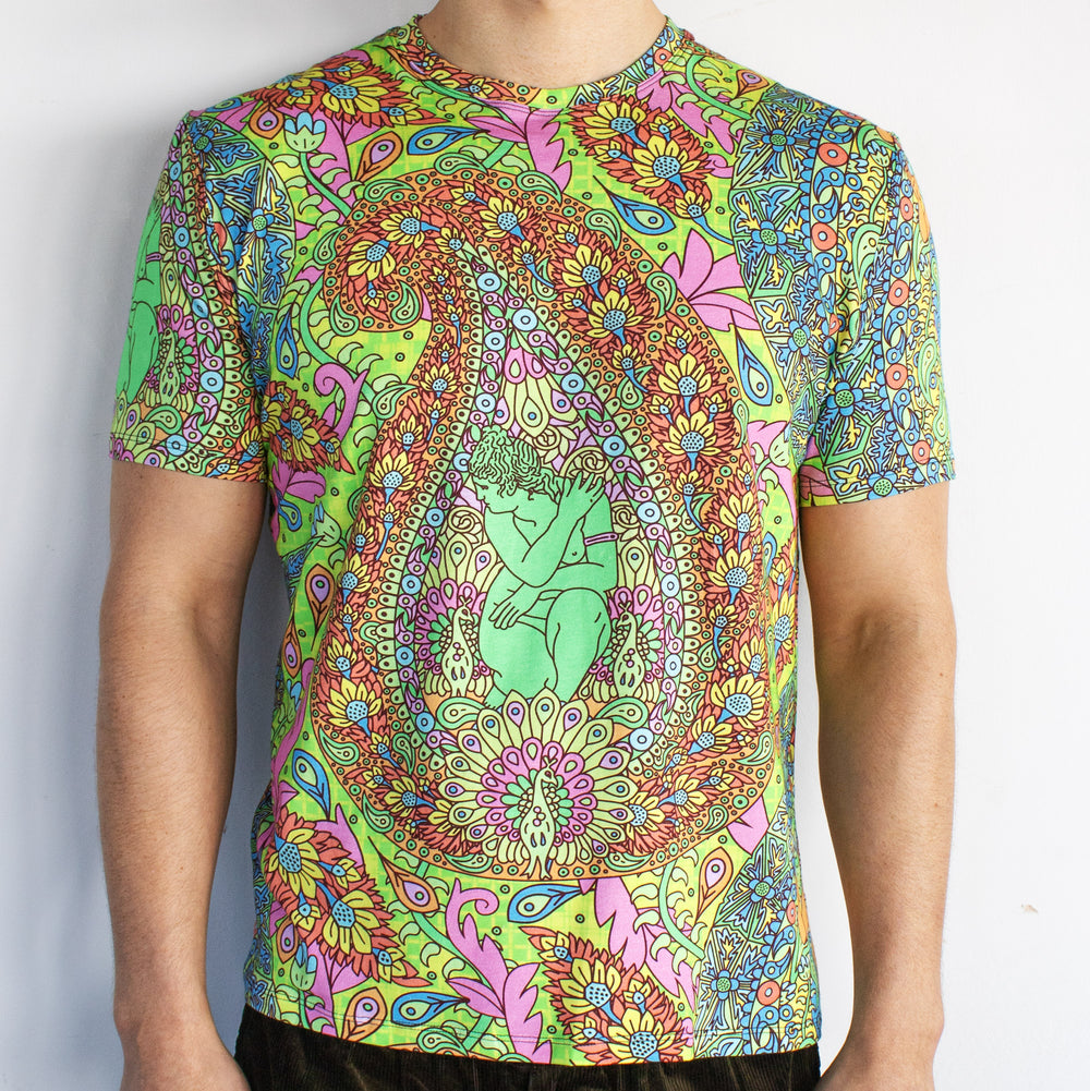 Paisley Print T-Shirt, Venus, Sustainable Tshirt, Bold T-Shirts, Psychedelic Art, Festival Fashion